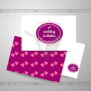 Wedding invitation template - vector clipart