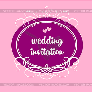 Свадебное приглашение - изображение в векторном виде