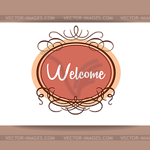 Welcome invitation template - stock vector clipart