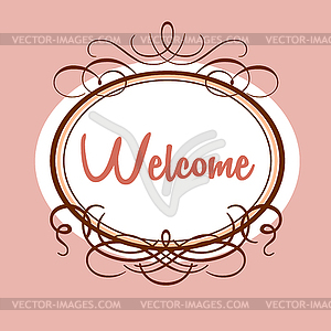 Welcome invitation template - vector clipart