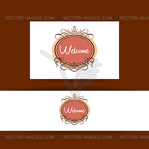 Welcome invitation template - vector image