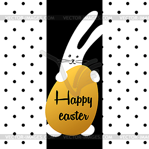 Bunny happy easter - vector image