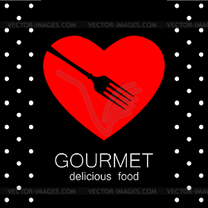 Gourmet delicious food - vector clipart