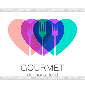 Gourmet delicious food - vector clipart / vector image