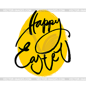 Happy easter card - color vector clipart