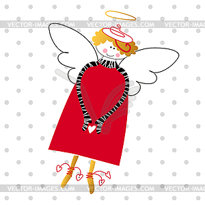 Happy love angel - royalty-free vector image