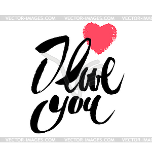 I love you - vector clipart