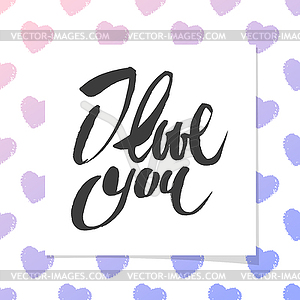 I love you - vector clipart