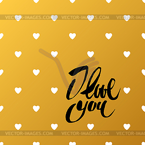 I love you template - vector clipart