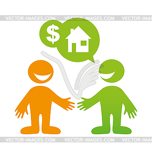 People dialog icon - vector image