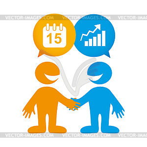 People dialog icon - vector clipart