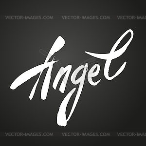 Text angel lettering - vector image