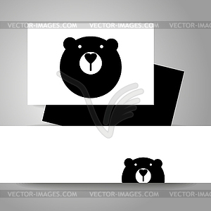 Шаблон для животных медведь - рисунок в векторе