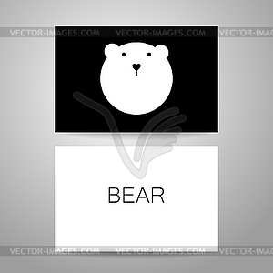 Шаблон для животных медведь - клипарт в векторе