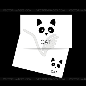 Cat animal template - vector image