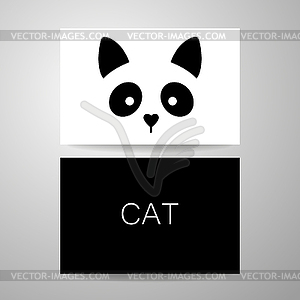 Cat animal template - vector clipart