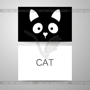 Cat animal template - vector image