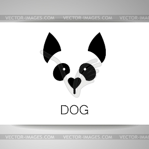 Dog animal template - vector image