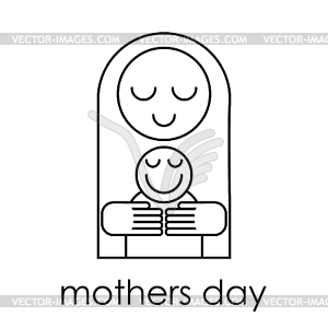 Mothers day template - vector clipart / vector image