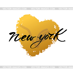 New york love text - vector clipart