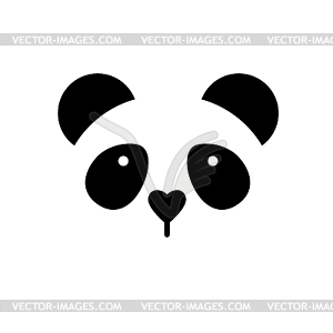 Panda bear template - vector image