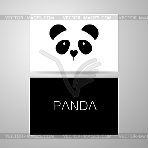 Panda bear template - vector clipart