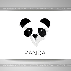 Panda bear template - vector clip art