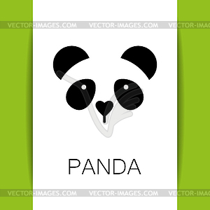 Panda bear template - vector image