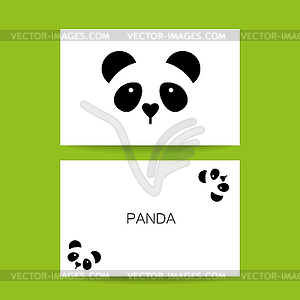 Panda bear template - vector image