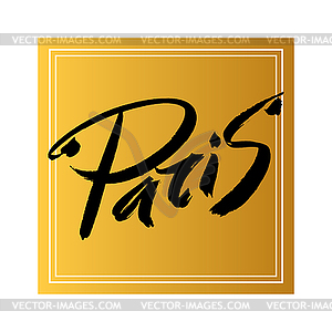 Paris love text - vector clip art