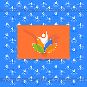 Yoga lotos logo template - vector clip art