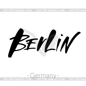 Berlin lettering template - vector image