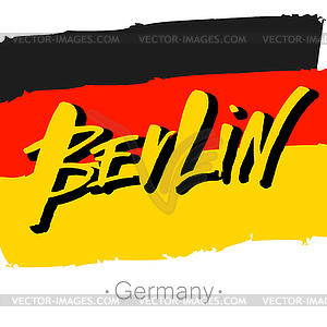 Berlin lettering template - vector clip art