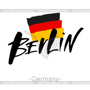 Шаблон надписи берлин - векторное изображение EPS