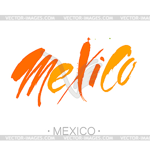 Mexico lettering template - vector image