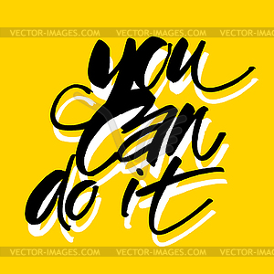 You can do it - vector clipart