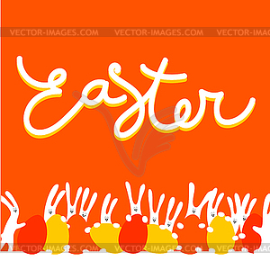 Happy easter card template - vector clipart