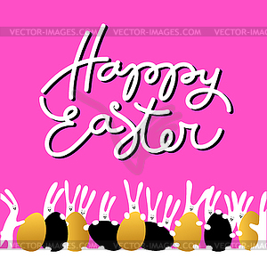 Happy easter card template - vector image