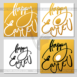 Happy easter set - color vector clipart