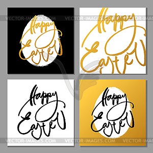 Happy easter set - vector image