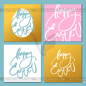 Happy easter set - vector clipart