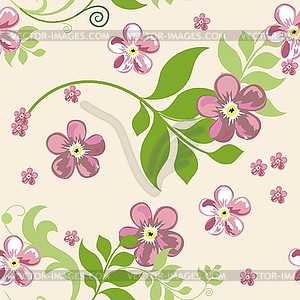 Elegant floral seamless pattern background for - vector image