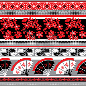 Japanese background - vector image