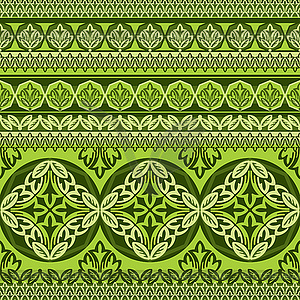 Green flower ornament - vector image