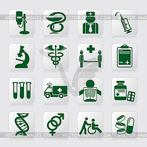 Медицинские иконки набор часть 1 - векторное изображение клипарта