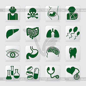 Medical icons set part 2 - vector image