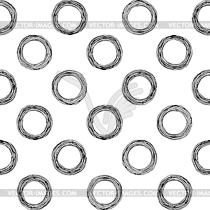 Seamless pattern with circles - vector clipart