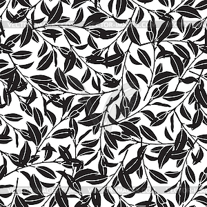 Seamless black and white pattern - vector clipart