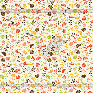 Seamless floral pattern - vector clipart