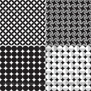 Set of geometric seamless patterns - vector clip art